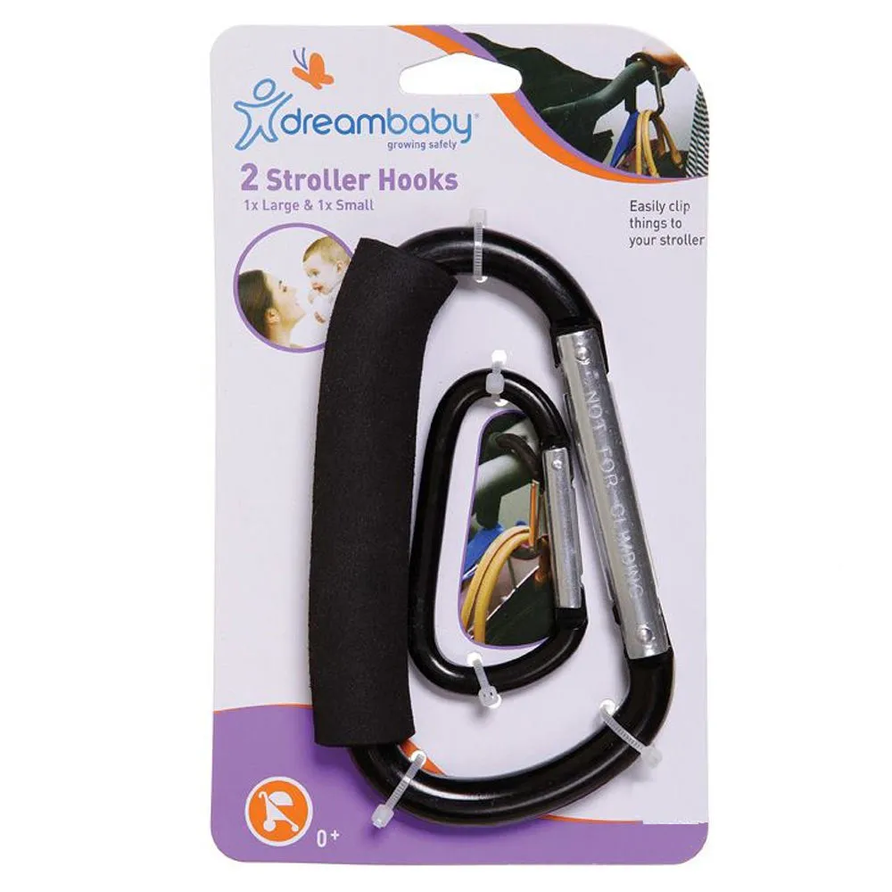 2 Pc Stroller Hooks Baby Clip Hook Buggy Kids Diaper Bag Hanger Safe Carrier