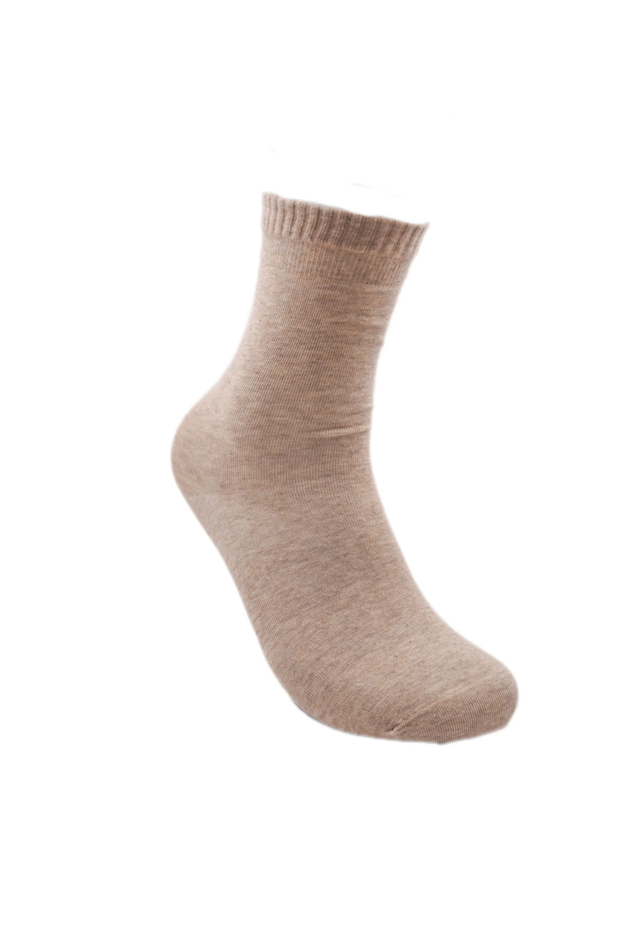 Cream Ankle Rib Socks