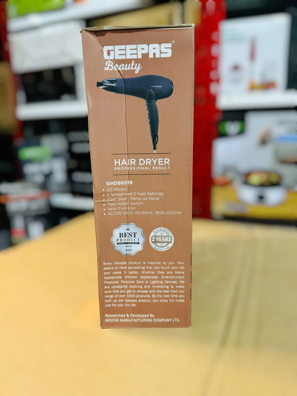 GEEPAS Pro-Style Hair Dryer GHD86019