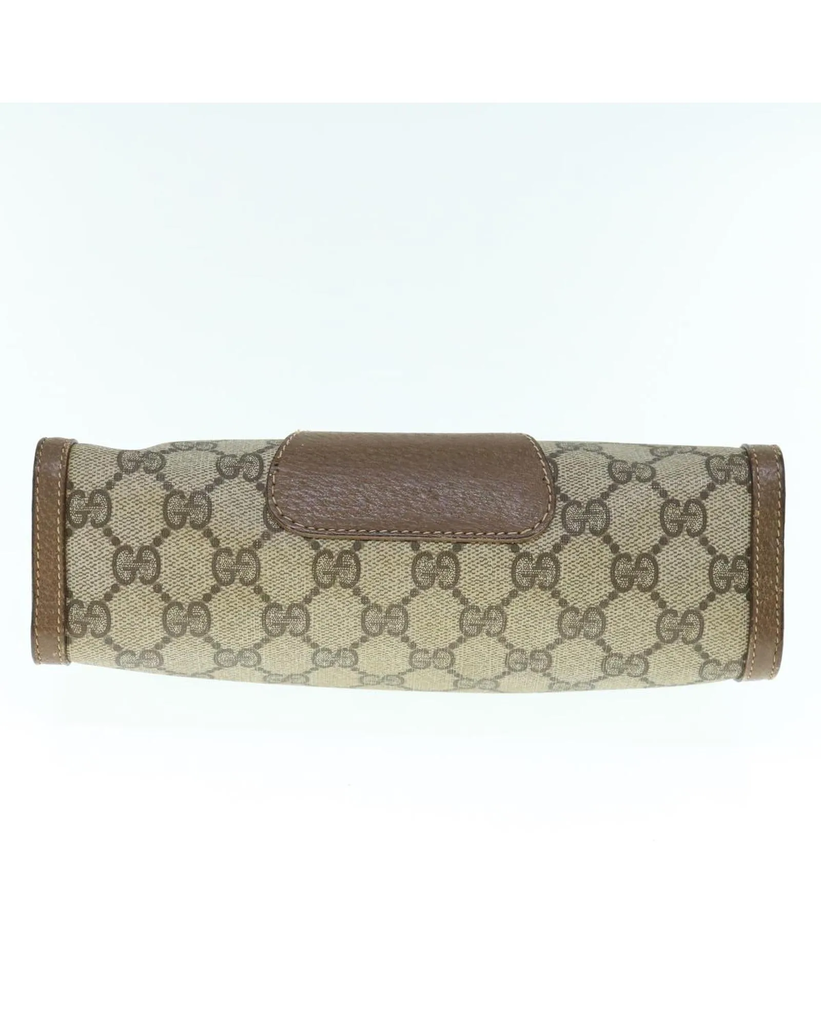 GG Supreme Web Sherry Line Clutch Bag in Beige and Red