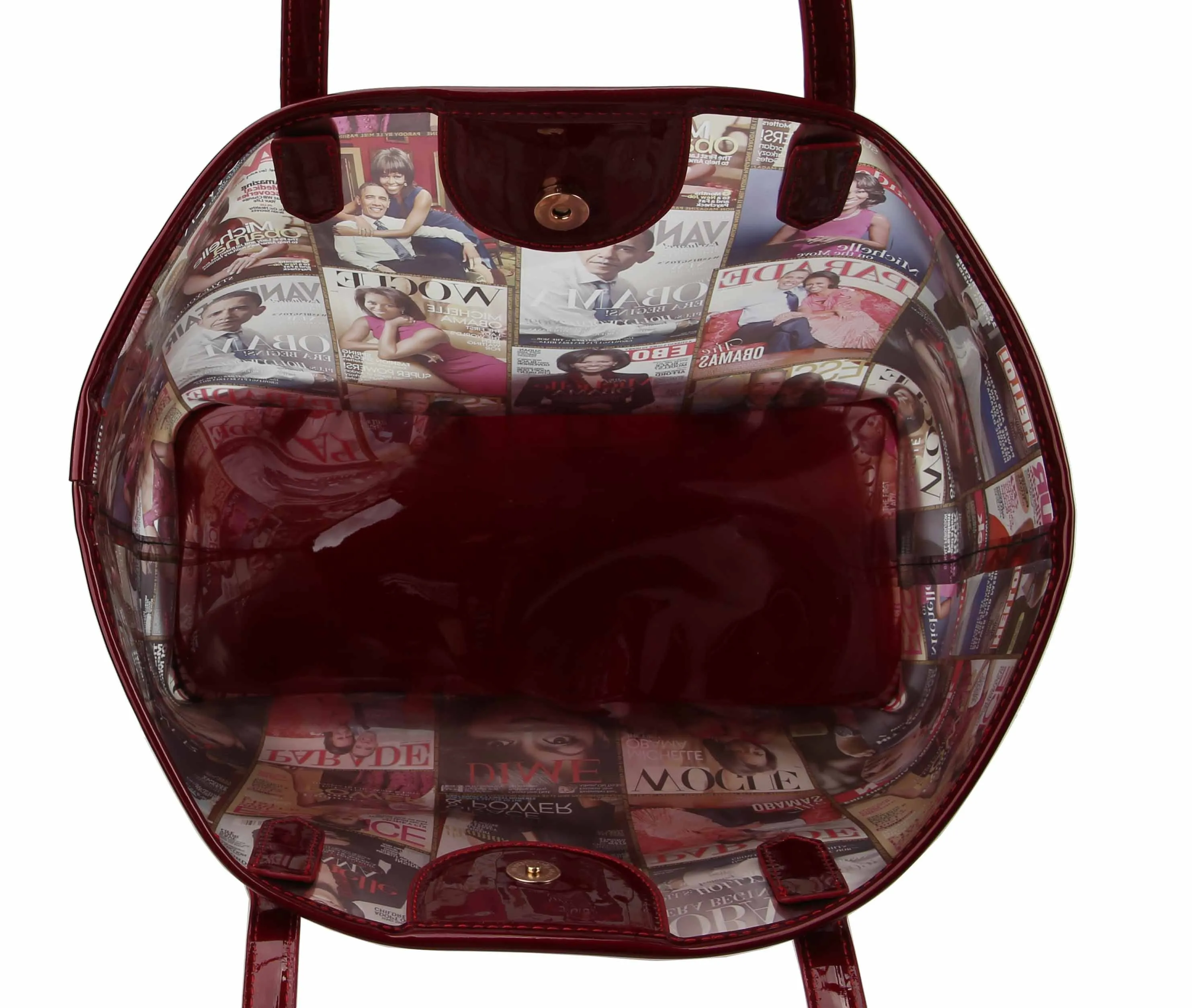 Glossy Magazine Tote Bag Hobo Crossbody Shoulder Bag