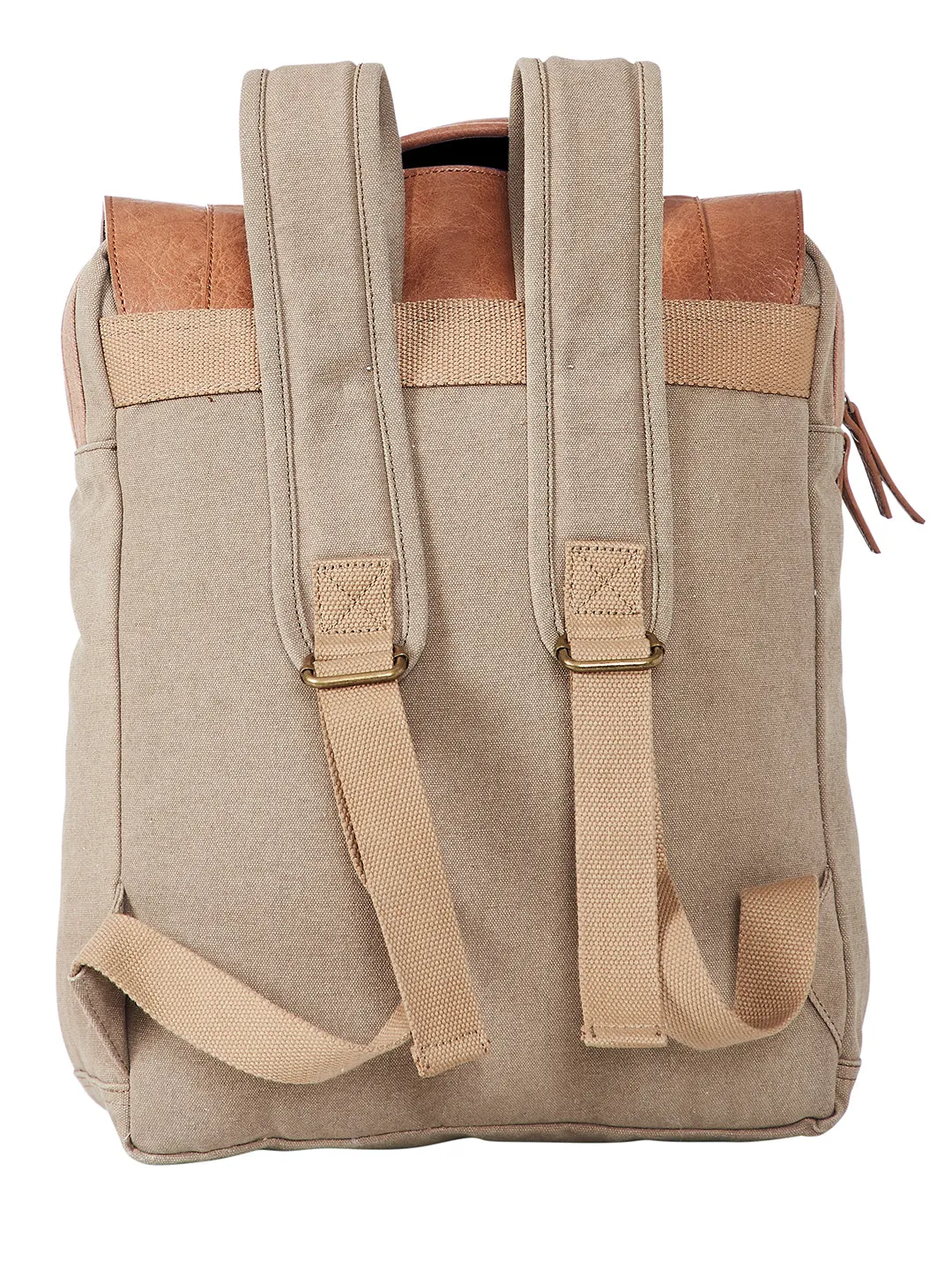 Mona B -Brown 100% Cotton Canvas Messenger Crossbody Laptop Bag for Upto 14" Laptop/Mac Book/Tablet with Stylish Design for Men and Women