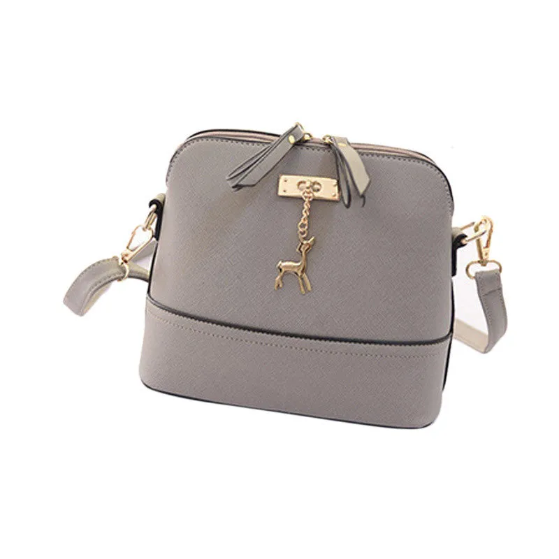 New Women Messenger Bags Vintage Small Shell Leather Handbag Casual Bag
