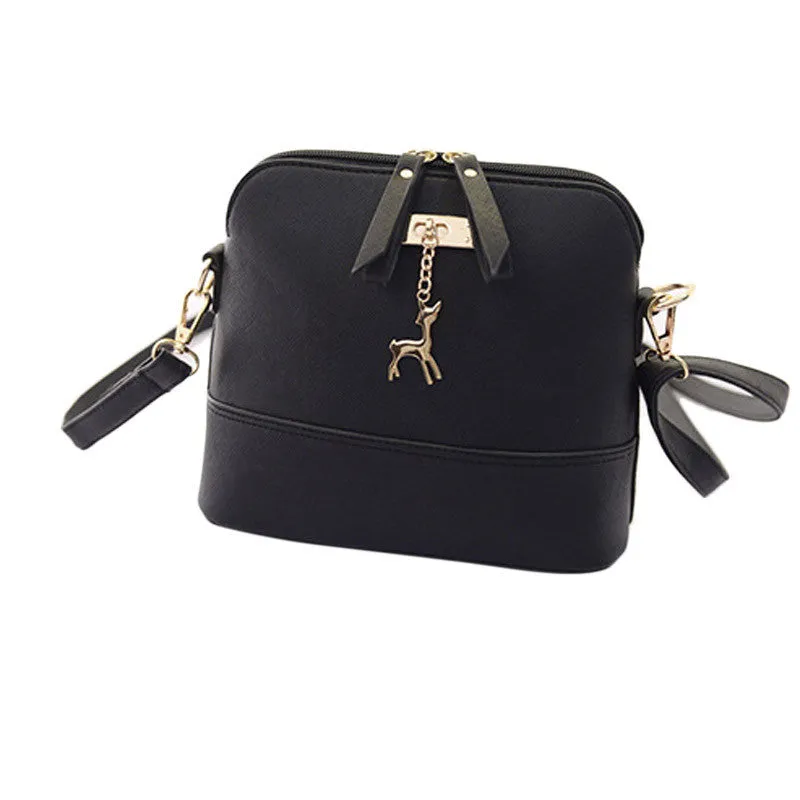 New Women Messenger Bags Vintage Small Shell Leather Handbag Casual Bag