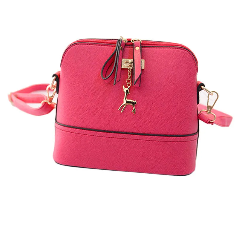 New Women Messenger Bags Vintage Small Shell Leather Handbag Casual Bag