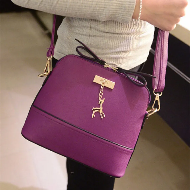 New Women Messenger Bags Vintage Small Shell Leather Handbag Casual Bag