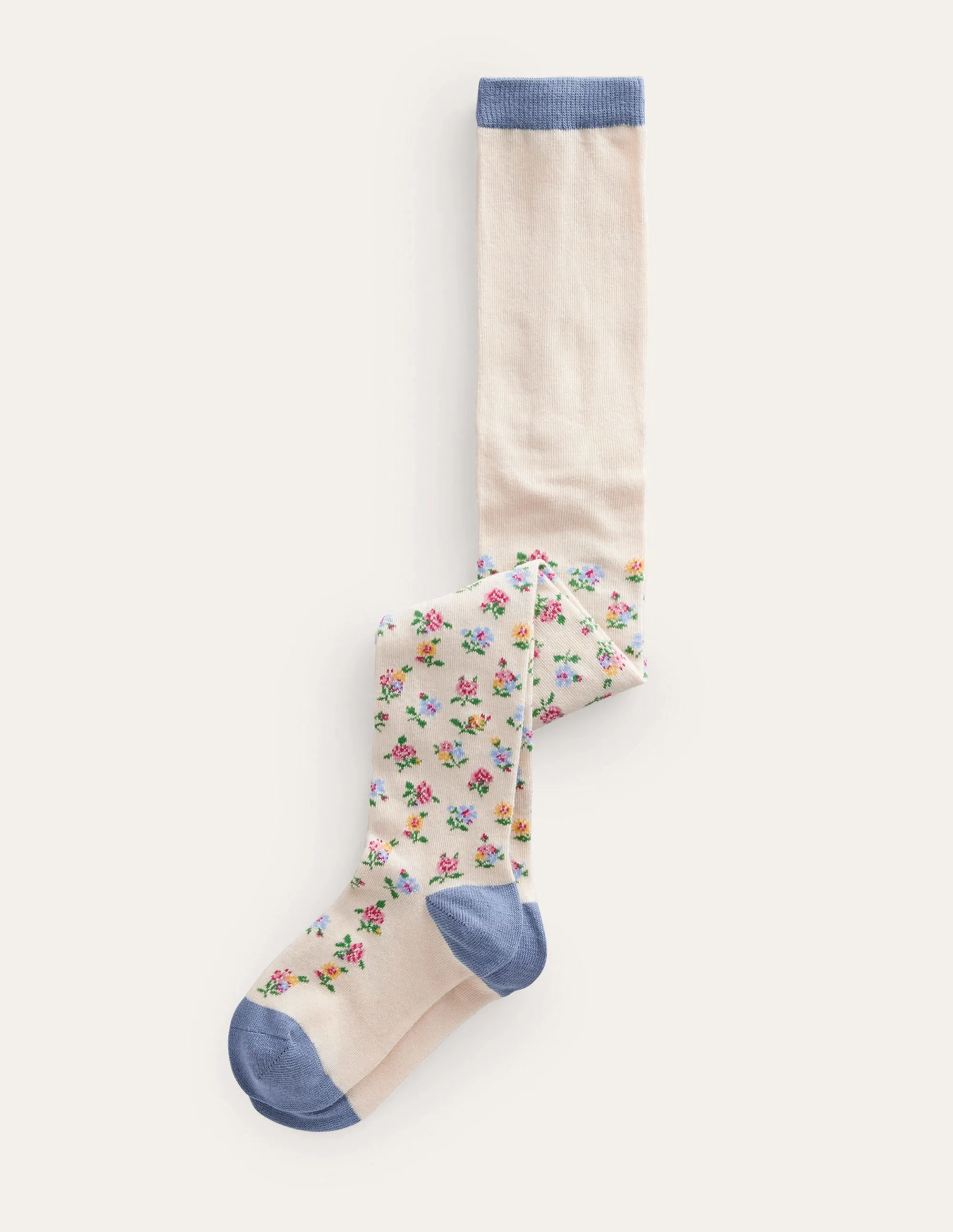 Patterned Tights-Vanilla Pod Rambling Rose