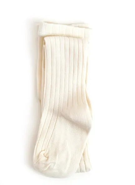 Ribbed Knit Tights - Ivory