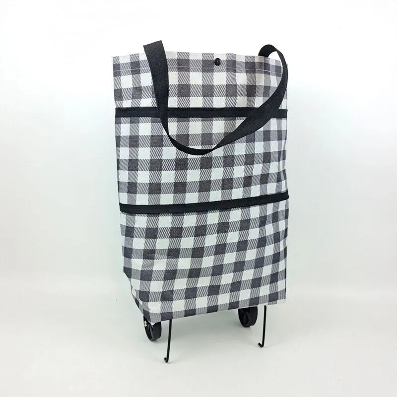 Small Pull Cart Portable Shopping Food Organizer Trolley Bag On Wheels Bags Folding Shopping Bags Buy Vegetables Bag Tug Package