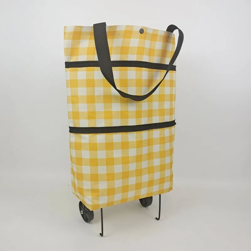 Small Pull Cart Portable Shopping Food Organizer Trolley Bag On Wheels Bags Folding Shopping Bags Buy Vegetables Bag Tug Package