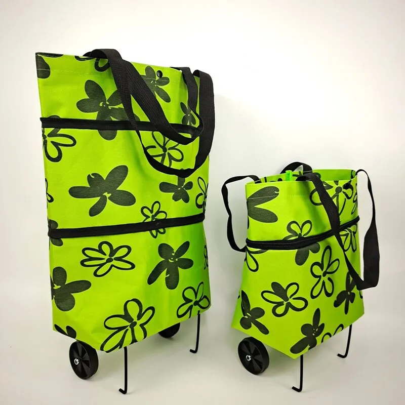 Small Pull Cart Portable Shopping Food Organizer Trolley Bag On Wheels Bags Folding Shopping Bags Buy Vegetables Bag Tug Package