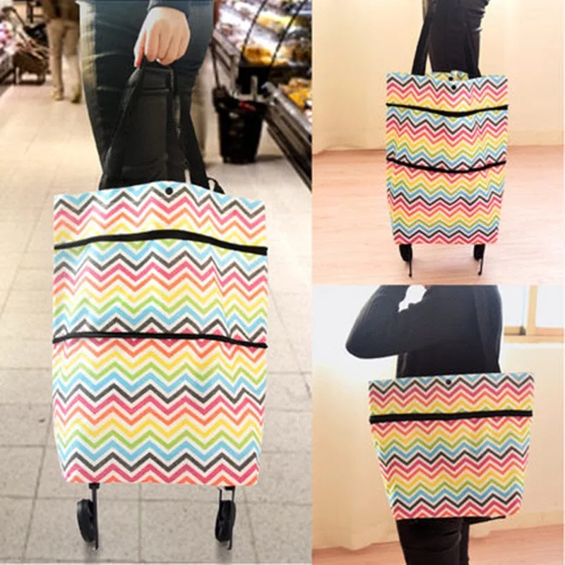 Small Pull Cart Portable Shopping Food Organizer Trolley Bag On Wheels Bags Folding Shopping Bags Buy Vegetables Bag Tug Package