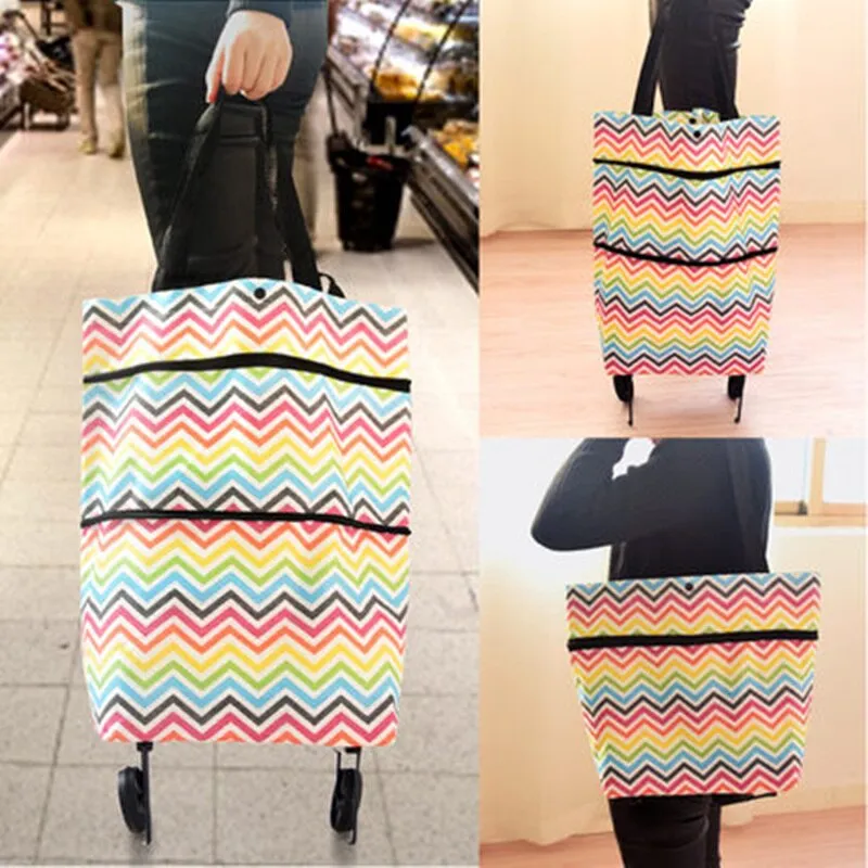 Small Pull Cart Portable Shopping Food Organizer Trolley Bag On Wheels Bags Folding Shopping Bags Buy Vegetables Bag Tug Package