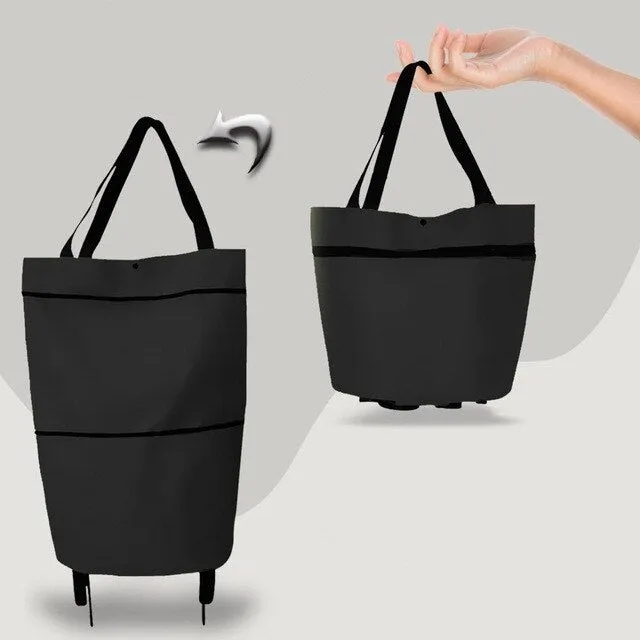 Small Pull Cart Portable Shopping Food Organizer Trolley Bag On Wheels Bags Folding Shopping Bags Buy Vegetables Bag Tug Package