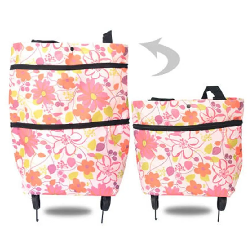 Small Pull Cart Portable Shopping Food Organizer Trolley Bag On Wheels Bags Folding Shopping Bags Buy Vegetables Bag Tug Package