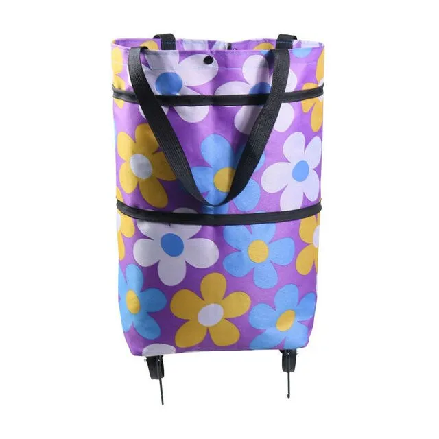 Small Pull Cart Portable Shopping Food Organizer Trolley Bag On Wheels Bags Folding Shopping Bags Buy Vegetables Bag Tug Package
