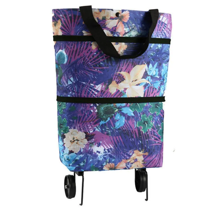 Small Pull Cart Portable Shopping Food Organizer Trolley Bag On Wheels Bags Folding Shopping Bags Buy Vegetables Bag Tug Package