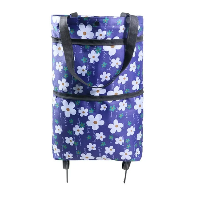 Small Pull Cart Portable Shopping Food Organizer Trolley Bag On Wheels Bags Folding Shopping Bags Buy Vegetables Bag Tug Package