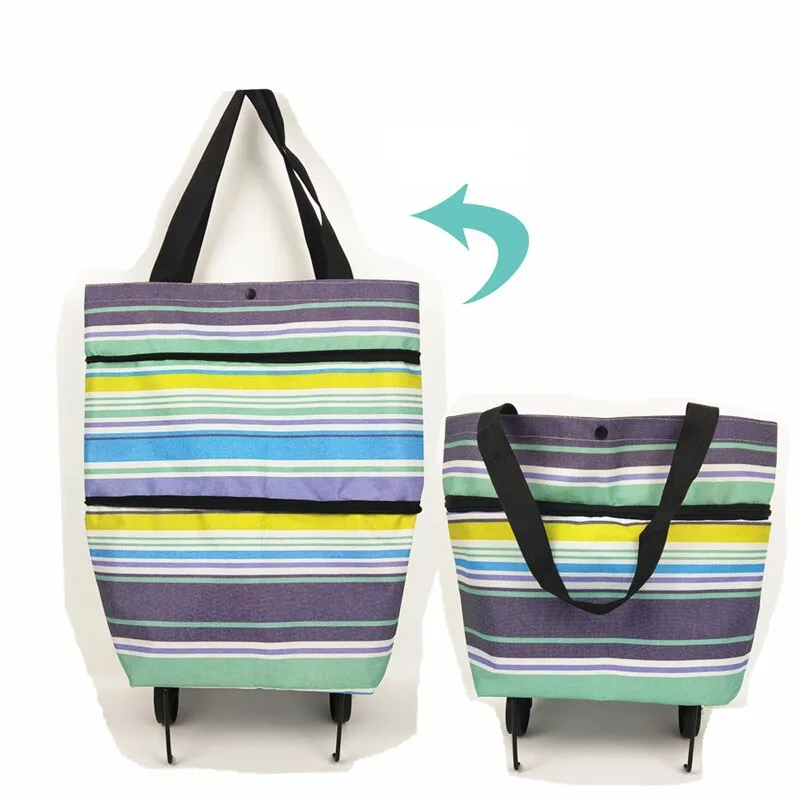 Small Pull Cart Portable Shopping Food Organizer Trolley Bag On Wheels Bags Folding Shopping Bags Buy Vegetables Bag Tug Package